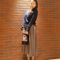 MINI冰箱小背包 [橘蝴蝶 藍包] 台灣創意設計手作 流行小包  後背 肩背 斜背 手拿 第4張的照片