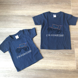 刺繍tシャツ kodomonoe tシャツ／モンスタートラック 2枚目の画像