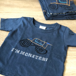 刺繍tシャツ kodomonoe tシャツ／モンスタートラック 3枚目の画像