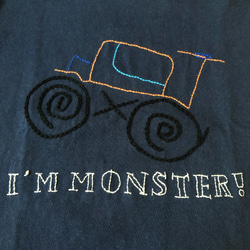刺繍tシャツ kodomonoe tシャツ／モンスタートラック 4枚目の画像