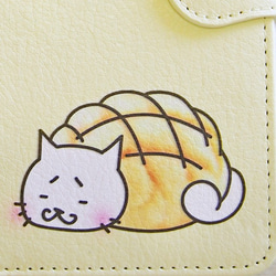 iPhone 手帳型スマホケース 猫 ねこパン ねこめろんぱん 2枚目の画像