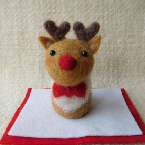 Christmas　羊毛フェルト　3種 動物さんのオーナメント3個セット☆羊毛フェルト | iichi 日々