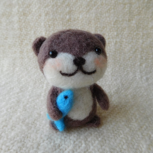 カワウソくん　羊毛フェルト　大きめ 0_d499fce18c4102173cbfd4889dc2