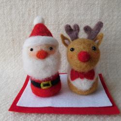【メーカー直売】の商品をすべて クリスマス飾り 通販 Mt.maru 羊毛フェルト サンタとトナカイ フェルト