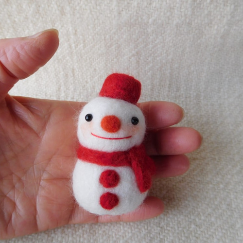 クリスマス飾り 雪だるまとツリー 羊毛フェルト Mt.maru 通販