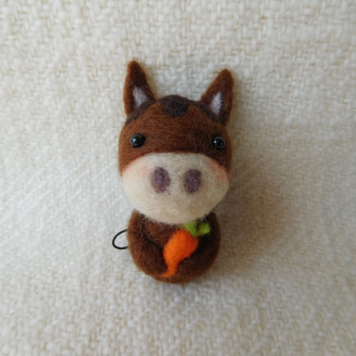 ほっこり馬の羊毛フェルトストラップ 羊毛フェルト Mt.maru 通販