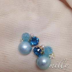 blue bijou イヤリングorピアス 1枚目の画像