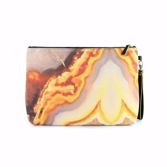橙色石紋帆布手提包包 (可放iPad) 第1張的照片