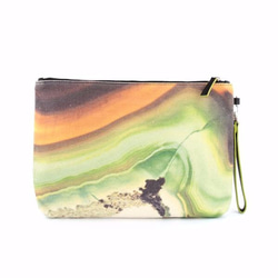綠色石紋帆布手提包包 (可放iPad) 第3張的照片