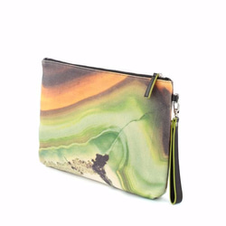 綠色石紋帆布手提包包 (可放iPad) 第4張的照片
