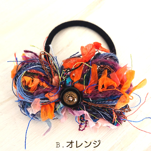 引き揃え糸とボタンのヘアゴム ヘアゴム Stella Fabbrica☆M 通販