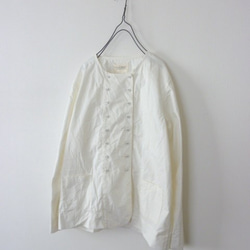 ダブルボタンシャツジャケット（アイボリー） 1枚目の画像