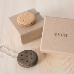 【even】cookie iPass-手工木製一卡通夾心餅乾／原味／禮物／吊飾 第2張的照片