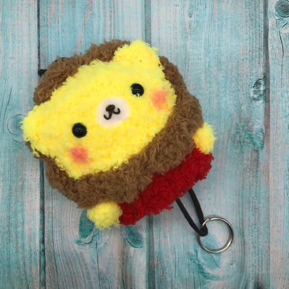 棉花糖動物鑰匙包-鑰匙包(獅子) 第2張的照片