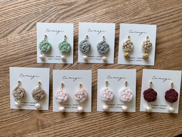 水引ピアス/イヤリング _Macaroons_ ＊再販＊ ピアス（スタッド