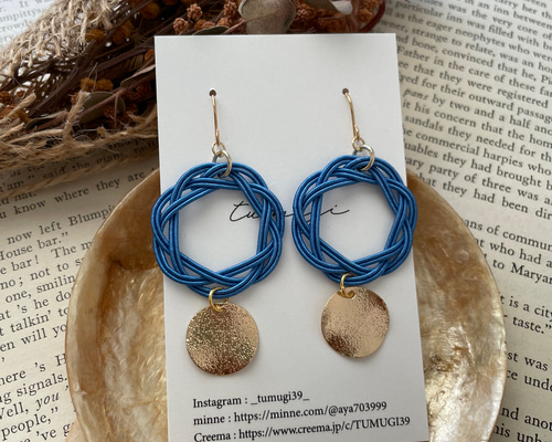 ゆあ★水引ピアス＆イヤリング45点 水引桜ひらひら ピアス/イヤリング | はわ-MIZUHIKI-