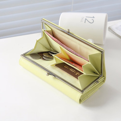 コッツウォルズ口金手作りの革長財布財布カードセットキャンディーカラー/ギフト 8枚目の画像