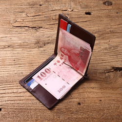 メンズレザー紙幣カードホルダー紙幣クリップ財布 8枚目の画像