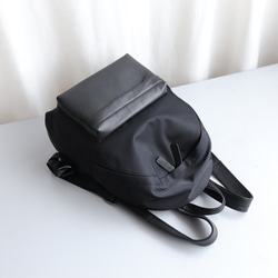[長いクリップを送信するパッケージを購入]機能SCファブリックデザインのバックパックショルダーバッグ旅行バッグとシンプルな革の牛 6枚目の画像