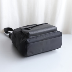 [長いクリップを送信するパッケージを購入]機能SCファブリックデザインのバックパックショルダーバッグ旅行バッグとシンプルな革の牛 10枚目の画像