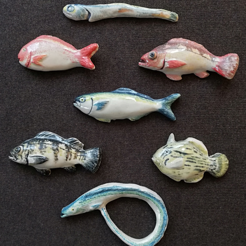 手作り陶器　手描き模様の箸置き♡40セット売り U-21 ハンドメイドお値下げ！ wapal_fudeisha-307