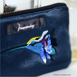 humming-森林女神 Embroidery Purse〈零錢包〉藍寶石 第2張的照片