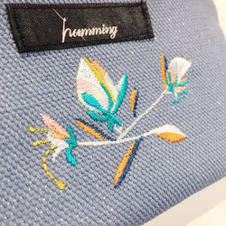 humming-小花禮 Embroidery Purse〈零錢包〉-海藍晶瑩 第2張的照片