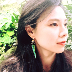 ハミング台湾ウォーターキール刺繍ピアス | 耳ピン | クリップ | 蝶シリーズ 6枚目の画像