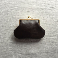 "gamaguchi" pouch A / dark brown 1枚目の画像