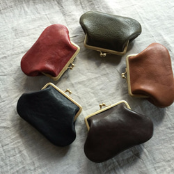 "gamaguchi" pouch A / dark brown 8枚目の画像