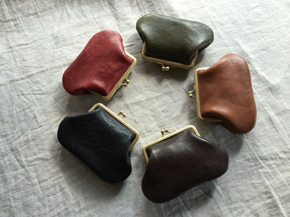 "gamaguchi" pouch A / dark brown 8枚目の画像