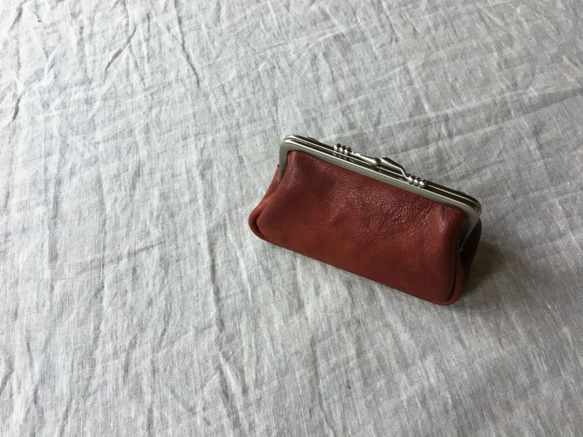 "gamaguchi" pouch D /  red 4枚目の画像