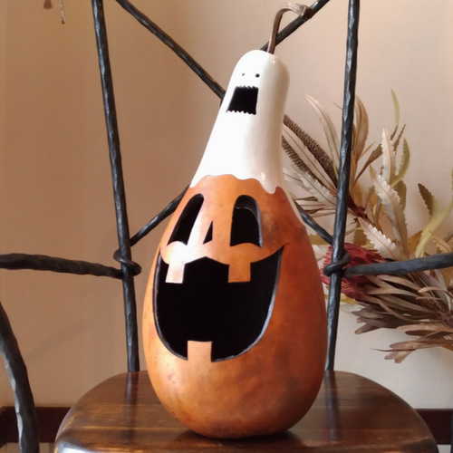 シックなハロウィン アンティーク調 ジャック・オー・ランタン(縦長大+