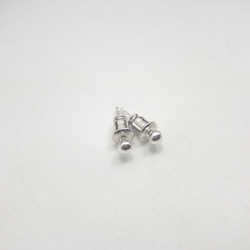 E3款-純銀耳針球體925銀針(1對)-客製耳針-型狀大小任選 第2張的照片