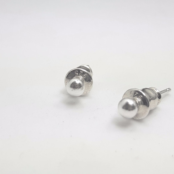 E3款-純銀耳針球體925銀針(1對)-客製耳針-型狀大小任選 第4張的照片