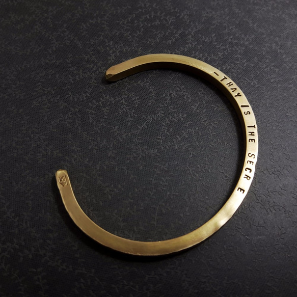M14款水波紋-黃銅手環-御匠專屬敲飾-客製敲字-手工DIY 第3張的照片