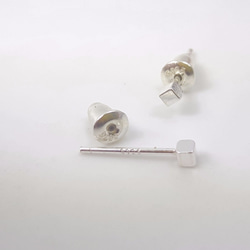 E14款-925純銀小方塊耳環(1對) 第2張的照片