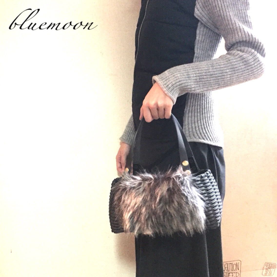 【受注生産】ちょっとそこまで♡もふもふぷっくりワンマイルかごバッグ♡