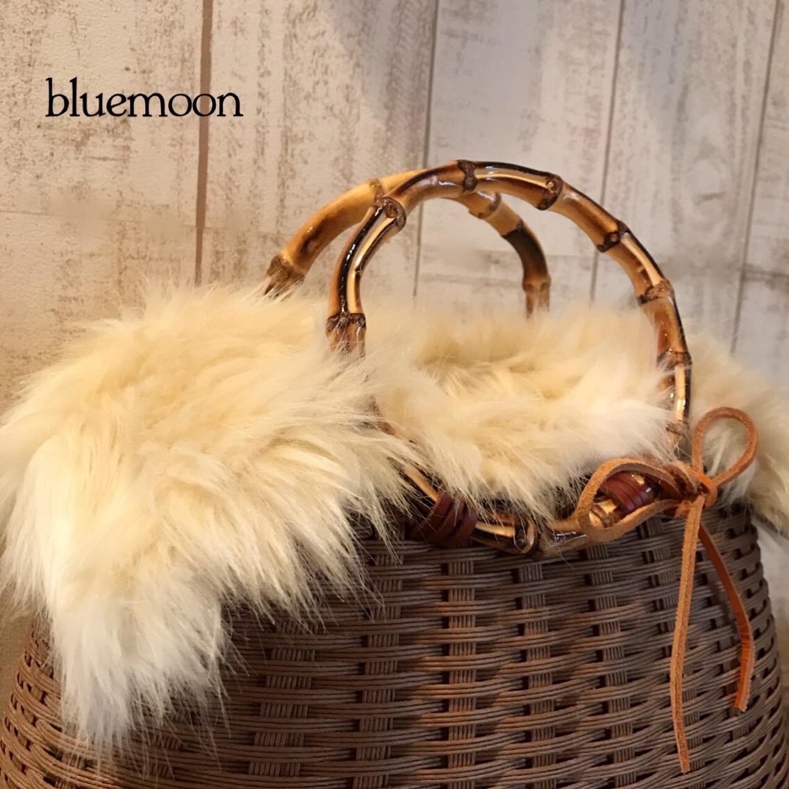 エバゴス　カゴバッグ　マルシェバッグ　アンティーク　ファーカゴバッグ エバゴス　カゴバッグ　マルシェバッグ　アンティーク　ファーカゴバッグ