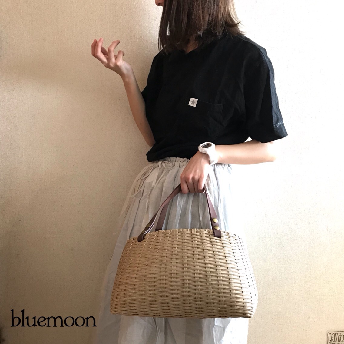 ちょっと大きめ♡ぷっくりナチュラルかごバッグ♡