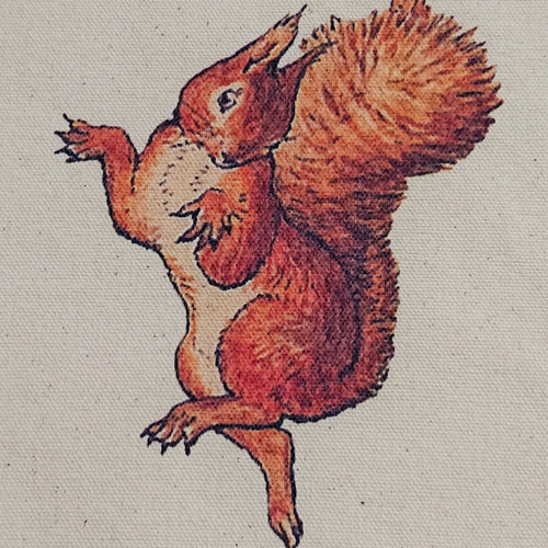 ピーターラビット「りすのナトキン」ワンポイントトートバッグ トート