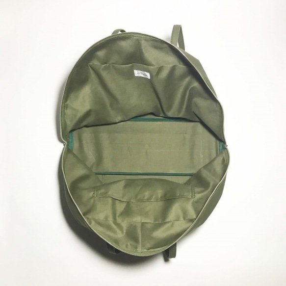 SHELL ( khaki ) / ファスナートートバッグ ( カーキ ) 3枚目の画像