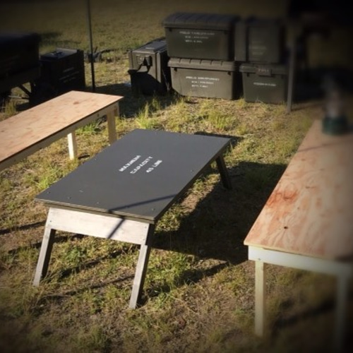 受注製作】ミリタリー 折りたたみローテーブル キャンプ用 90cm×54cm