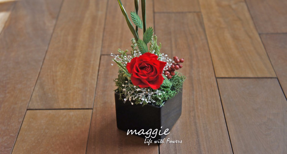 《Maggie》誇り高く。薔薇：プリザーブドフラワー 3枚目の画像