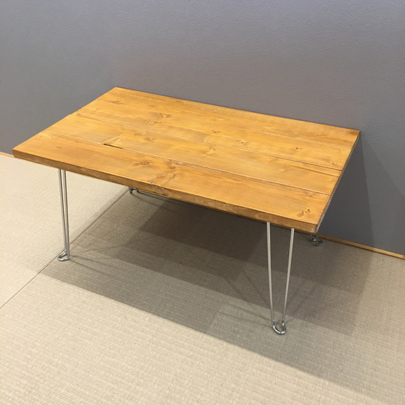 【60×36size】天然木 折りたたみ ローテーブル (オークカラー) 1枚目の画像