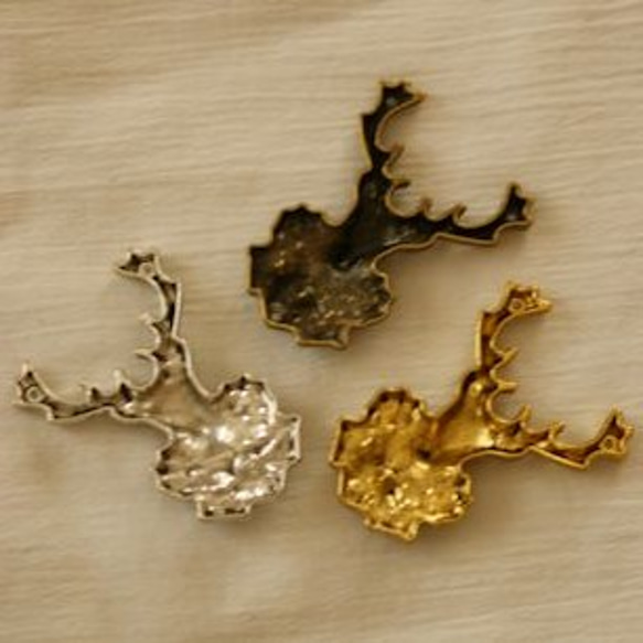 p678 /古金屬魅力裝飾耀金子，鹿牆面裝飾（2） 第2張的照片
