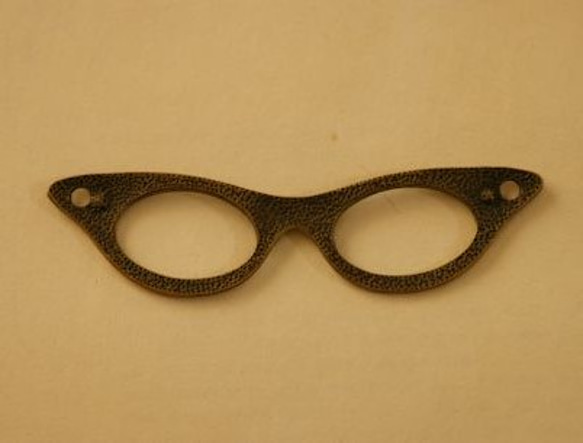 F126 /古金屬魅力裝飾耀金子眼鏡（1） 第2張的照片