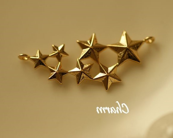 BO36K14GPゴールド・星(1個)/Metal Pendant gold star (1p) 1枚目の画像
