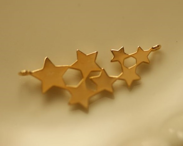 BO36K14GPゴールド・星(1個)/Metal Pendant gold star (1p) 2枚目の画像