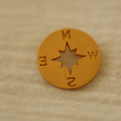 メタルチャーム・ゴールド・磁石(1個)/Pendant gold compass(1p) 1枚目の画像